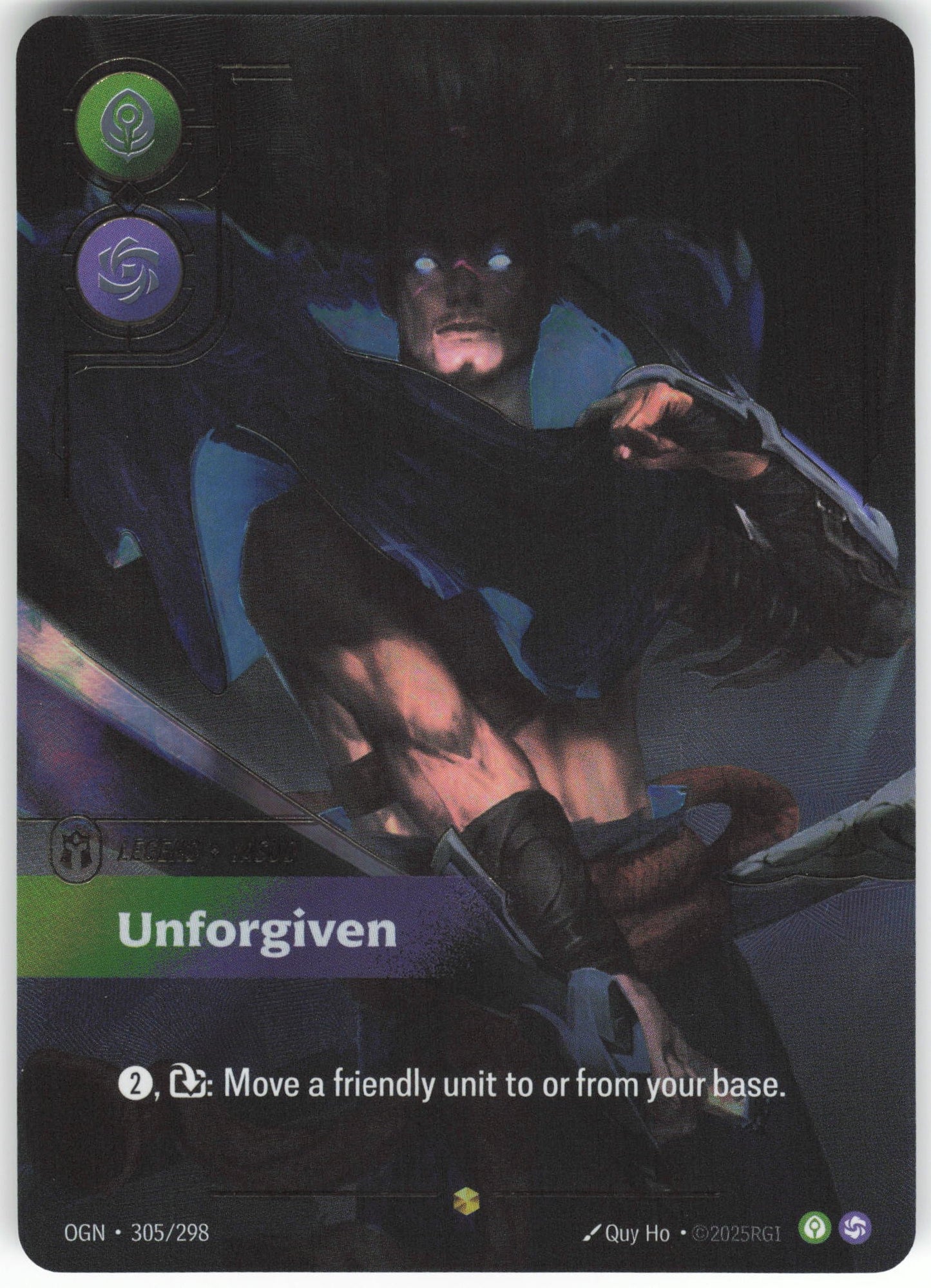 Yasuo - Unforgiven (Overnumbered) Showcase Origins 305/298 NM