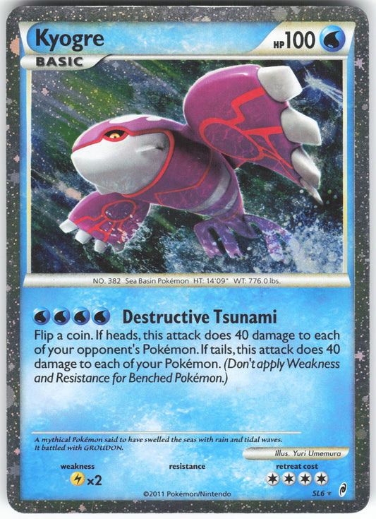 Kyogre (Shiny) Shiny Holo Rare Call of Legends SL6 MP