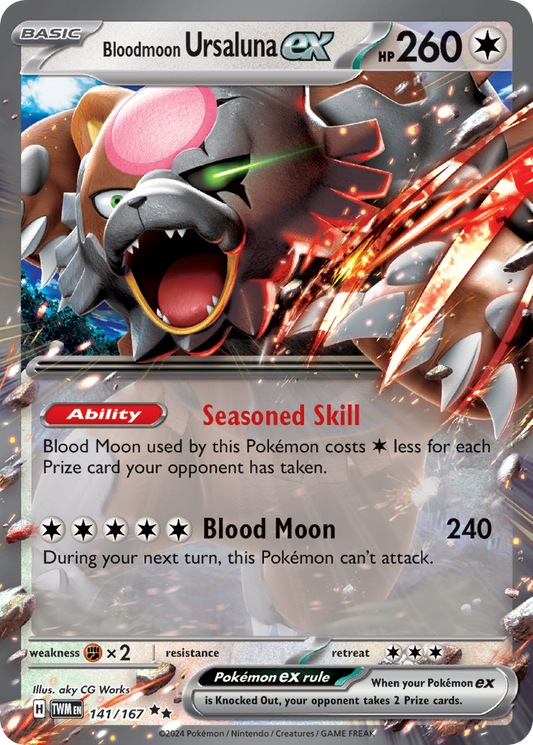 Bloodmoon Ursaluna ex 141/167 Double Rare Twilight Masquerade NM/M