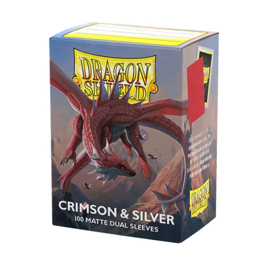 Dragon Shield: Sleeves – Matte Dual – Crimson & Silver
