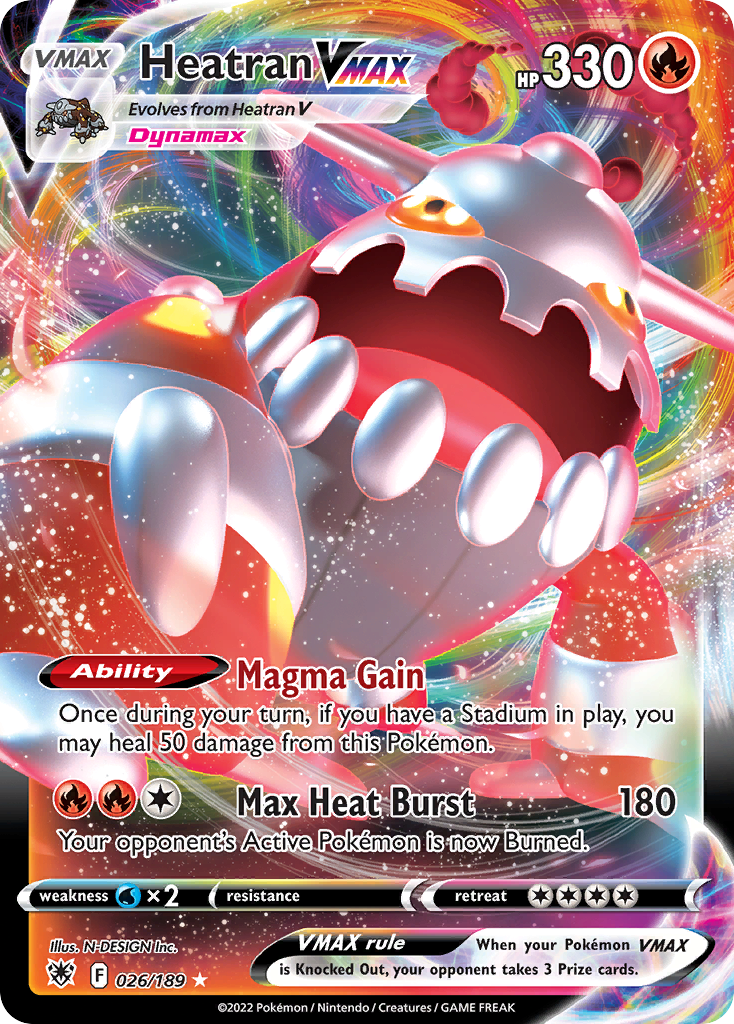 Heatran VMAX 026/189 VMAX Rare Astral Radiance Holo NM/M