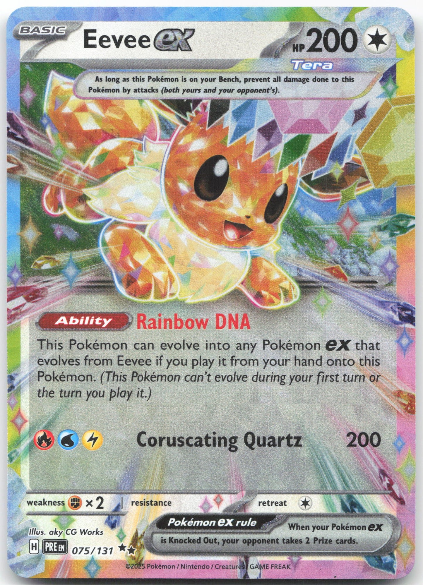 Eevee ex - Double Rare SV: Prismatic Evolutions 075/131 NM