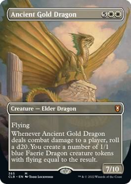 Ancient Gold Dragon (Borderless) 365 Commander Legends: Battle for Baldur's Gate NM/M