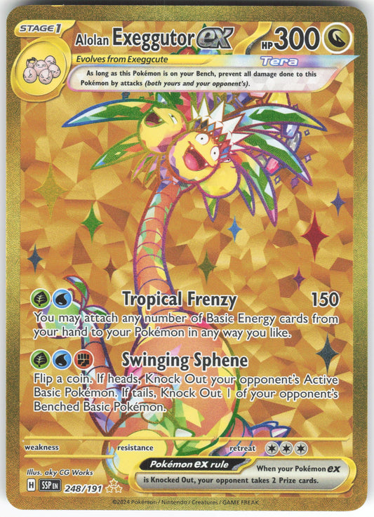 Alolan Exeggutor ex - Hyper Rare SV08: Surging Sparks 248/191 NM
