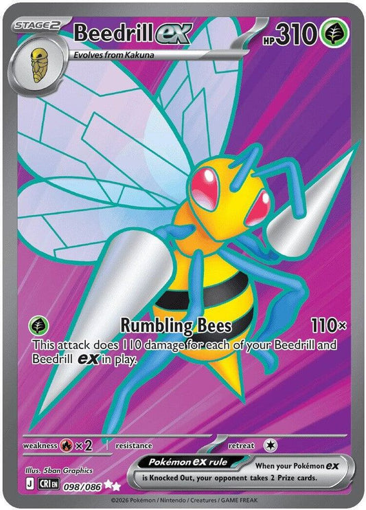 Beedrill ex 098/086 Ultra Rare Chaos Rising NM/M