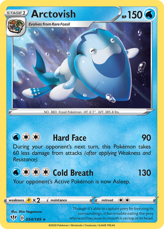 Arctovish 054/189 Rare Reverse Holo Darkness Ablaze NM/LP