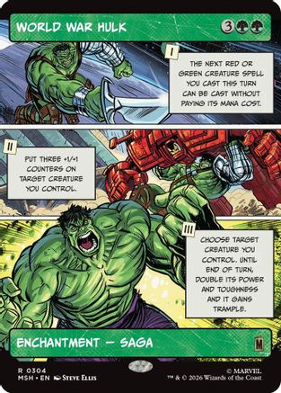 World War Hulk (Borderless) 304 Rare Marvel Super Heroes NM/M