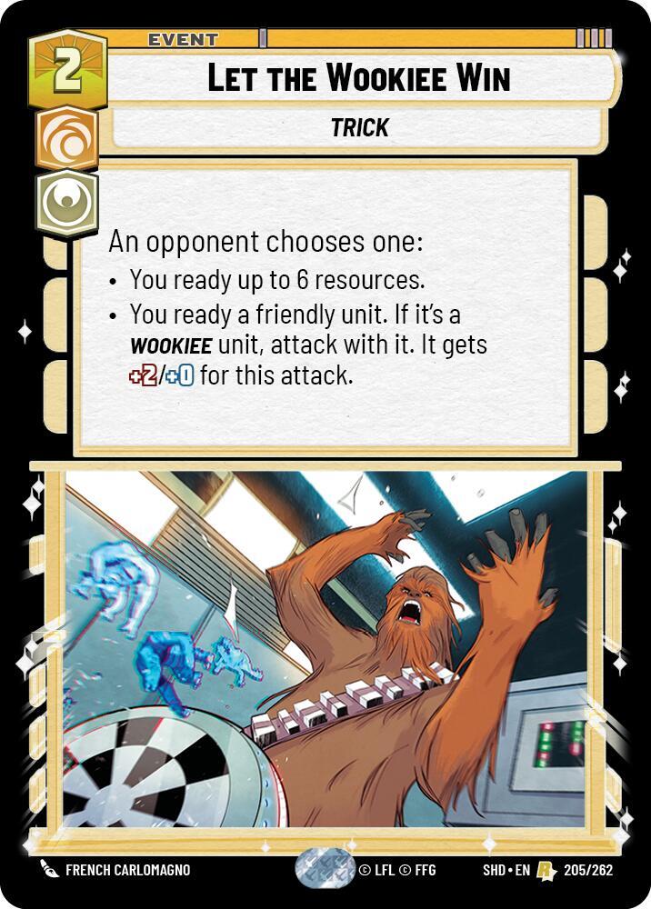 Let the Wookiee Win 205/262 Rare Foil Shadows of the Galaxy NM/M