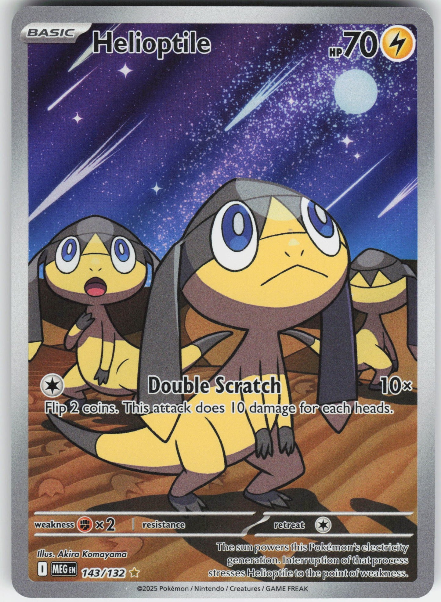 Helioptile - Illustration Rare ME01: Mega Evolution 143/132 NM