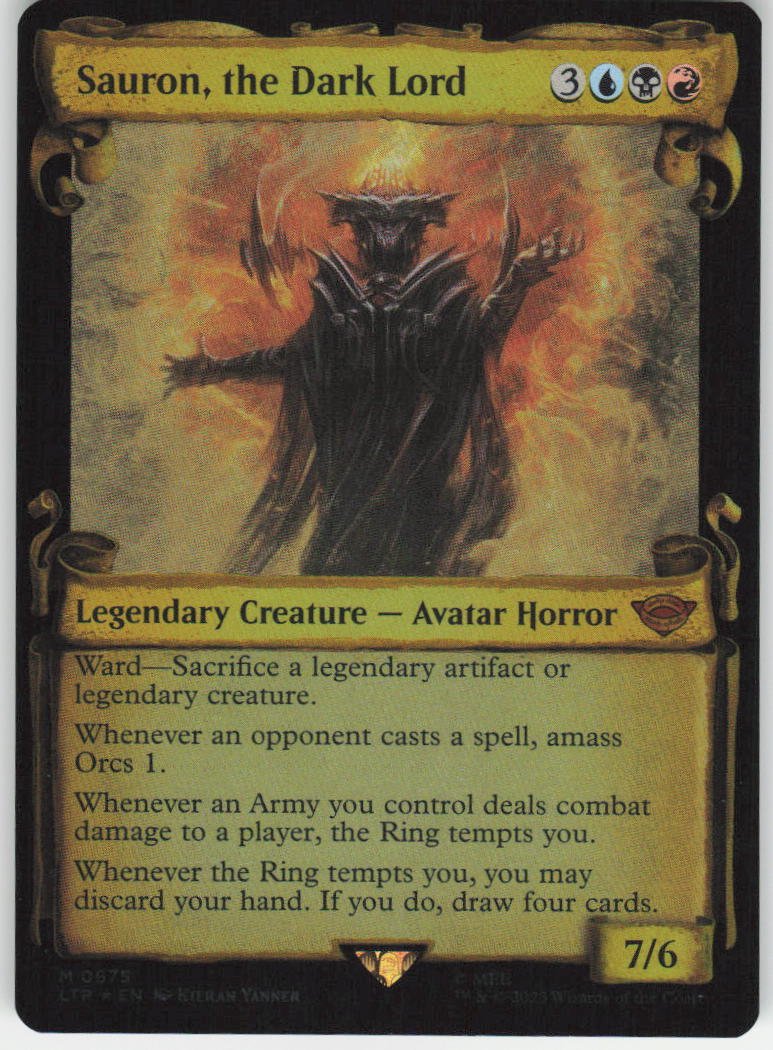 Sauron, the Dark Lord (Showcase Scrolls Foil) M Universes Beyond: The Lord of the Rings: Tales of Middle-earth 675 NM