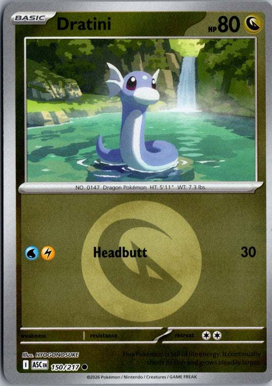 Dratini (Energy Symbol Pattern) 150/217 Common Reverse Holo Ascended Heroes NM/M