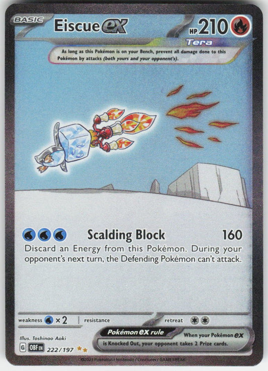 Eiscue ex - Special Illustration Rare SV03: Obsidian Flames 222/197 NM