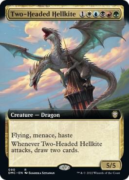 Two-Headed Hellkite (Extended Art) 90 Rare Commander: Dominaria United NM/M