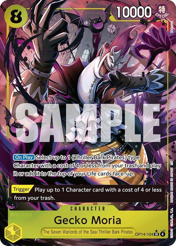 Gecko Moria (Alternate Art) OP14-104 Super Rare The Azure Sea's Seven NM/M