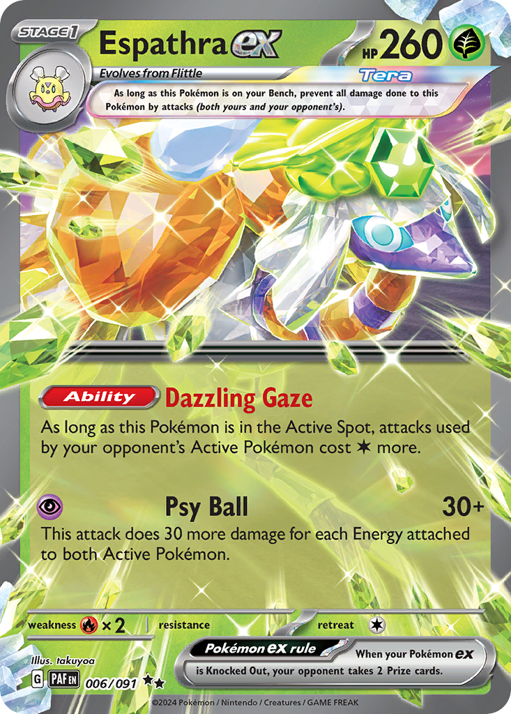 Espathra ex 006/091 Double Rare Paldean Fates NM/M