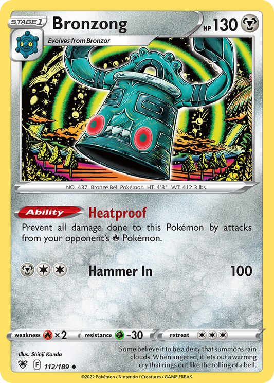 Bronzong 112/189 Uncommon Reverse Holo Astral Radiance NM/LP