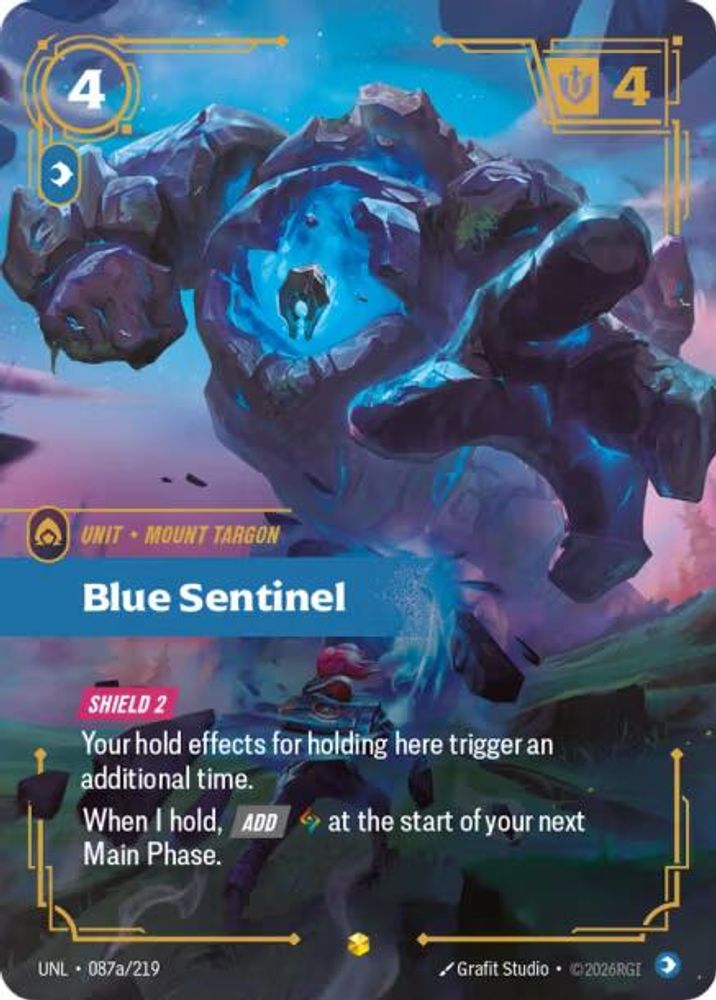 Blue Sentinel (Alternate Art) 087A/219 Showcase Unleashed NM/M