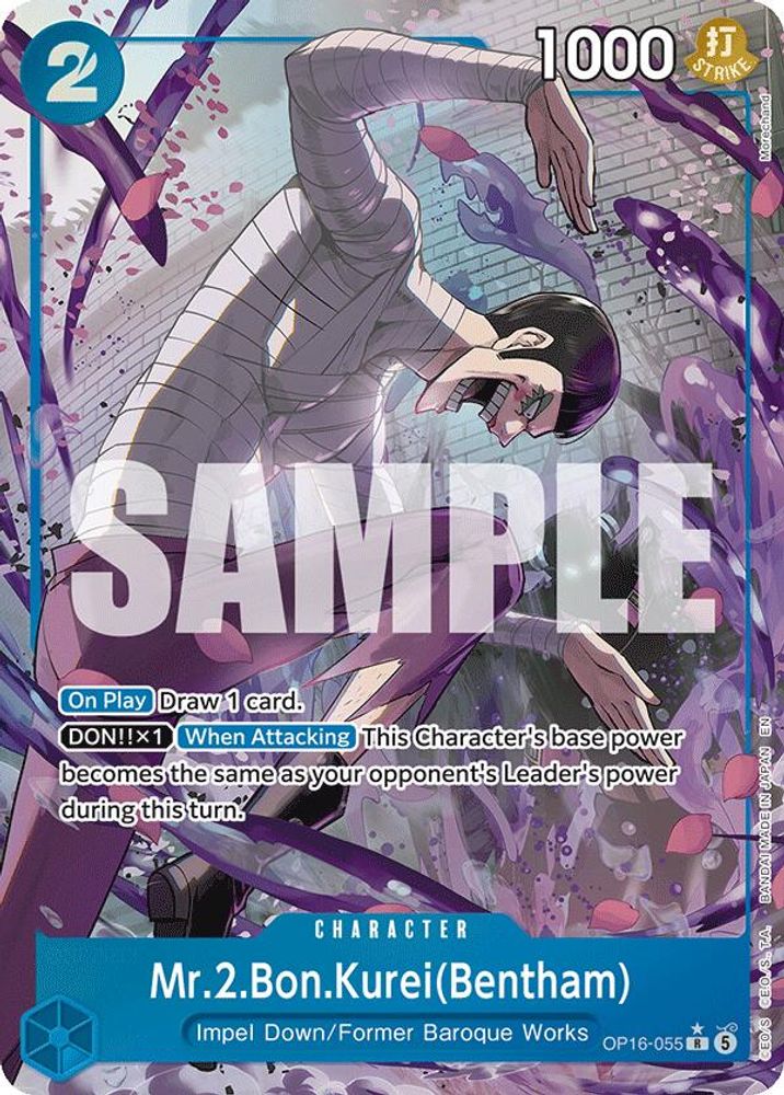 Mr.2.Bon.Kurei(Bentham) (055) (Alternate Art) OP16-055 The Time of Battle NM/M
