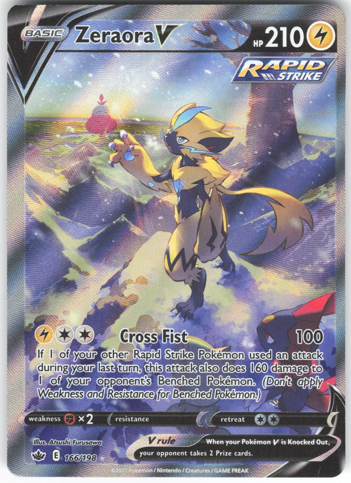 Zeraora V (oc) 166/198 Ultra Rare Chilling Reign NM/M