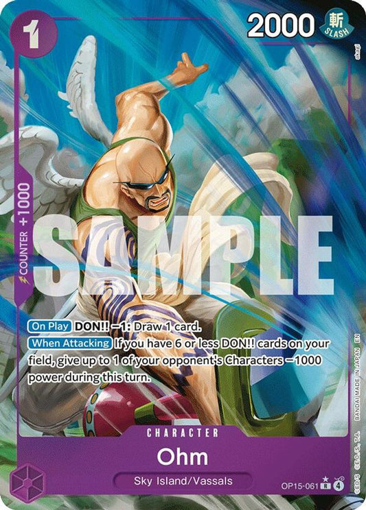 Ohm (Alternate Art) OP15-061 Rare Adventure on Kami's Island NM/M