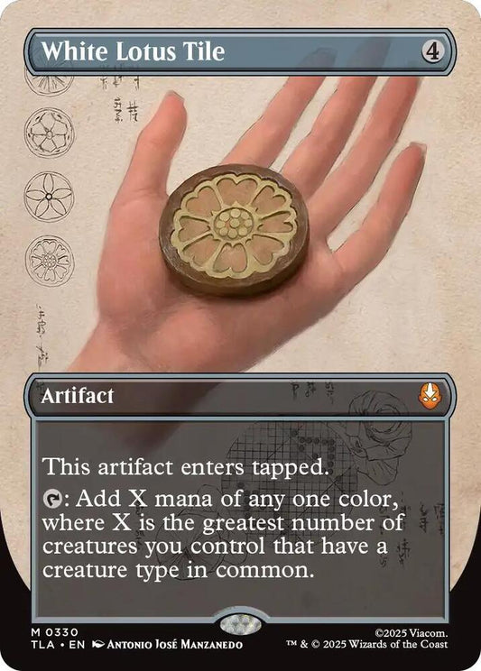 White Lotus Tile (Borderless) 330 Mythic Avatar: The Last Airbender Foil NM/M