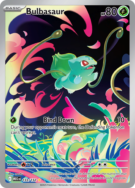 Bulbasaur 133/132 Illustration Rare Mega Evolution NM/M