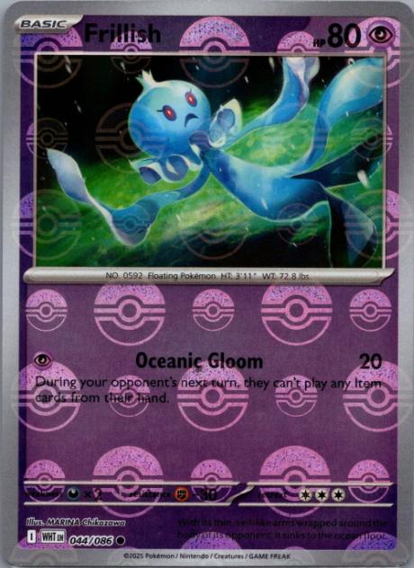 Frillish (Poke Ball Pattern) 044/086 Common White Flare NM/M