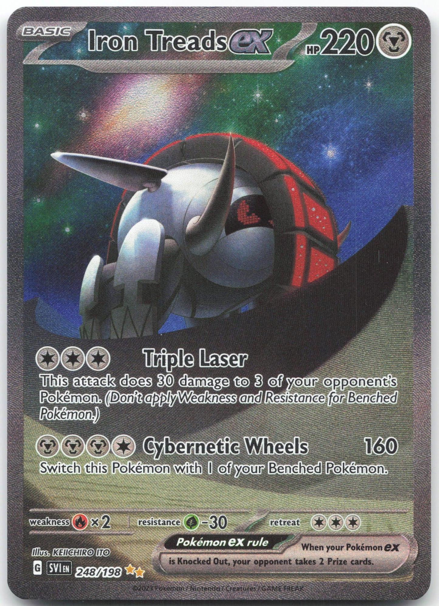 Iron Treads ex - Special Illustration Rare SV01: Scarlet & Violet Base Set 248/198 NM