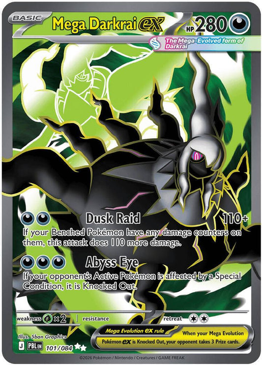 Mega Darkrai ex 101/084 Ultra Rare Pitch Black NM/M