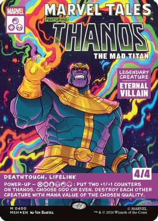 Thanos, The Mad Titan (Borderless) (0400) 400 Foil Marvel Super Heroes NM/M