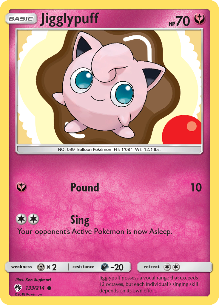 Jigglypuff 133/214 Common Lost Thunder NM/M