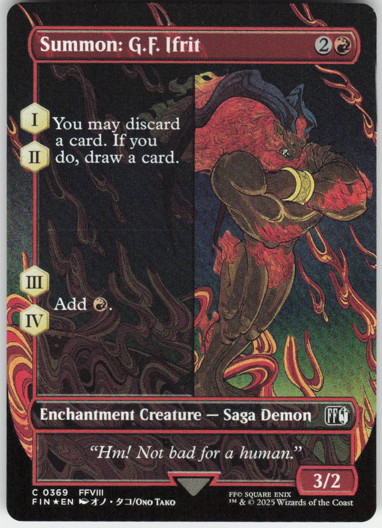 Summon: G.F. Ifrit (Borderless) C FINAL FANTASY 369 NM