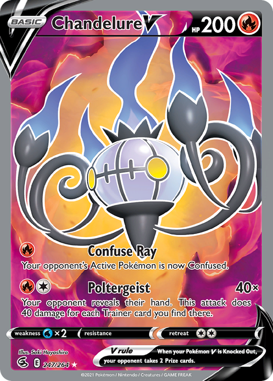 Chandelure V 247/264 Ultra Rare Fusion Strike NM/M