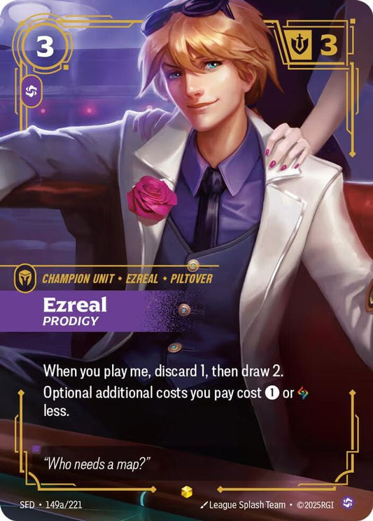 Ezreal - Prodigy (Alternate Art) 149A/221 Showcase Spiritforged NM/M