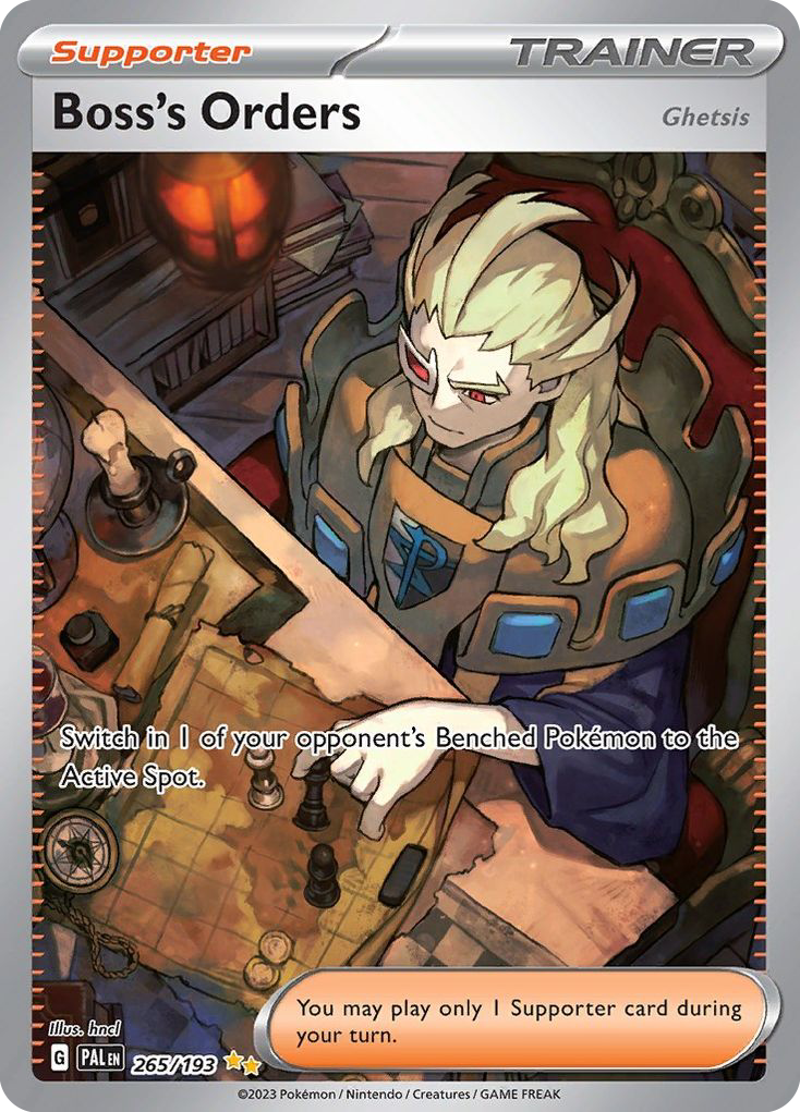 Boss's Orders (Ghetsis) 265/193 Special Illustration Rare Paldea Evolved NM/M