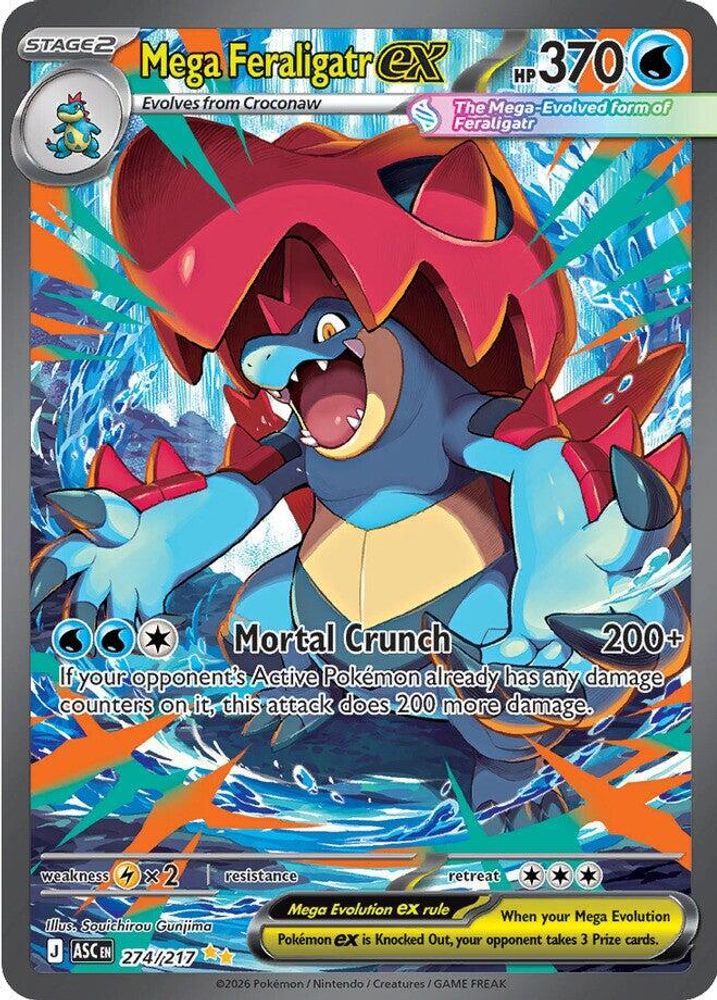 Mega Feraligatr ex 274/217 Special Illustration Rare Ascended Heroes NM/M