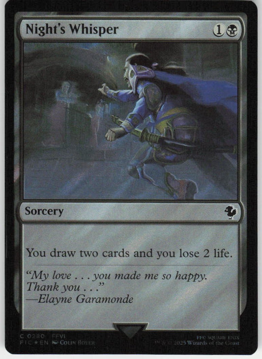 Night's Whisper (Surge Foil) C Commander: FINAL FANTASY 280 NM