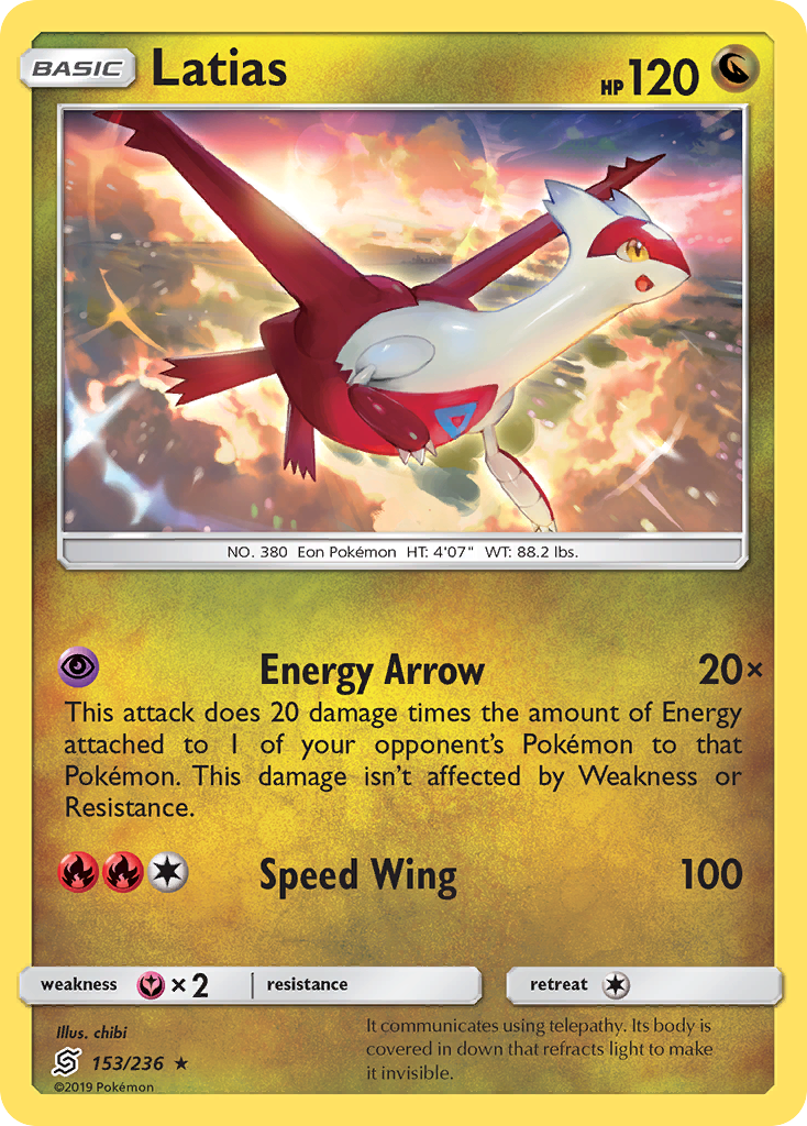 Latias 153/236 Rare Unified Minds NM/LP