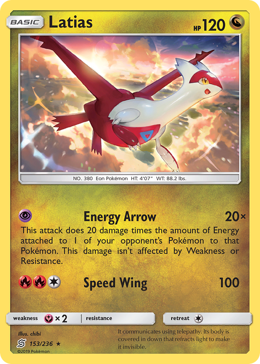 Latias 153/236 Rare Unified Minds NM/LP