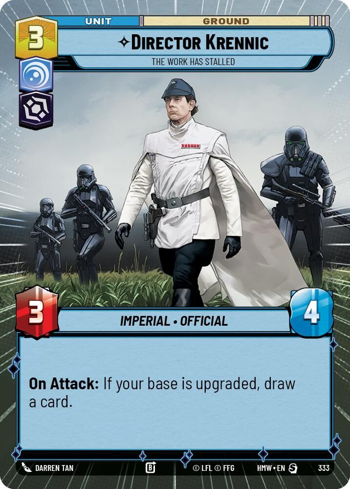 Director Krennic - The Work Has Stalled (Hyperspace) 333 Special Homeworlds NM/M
