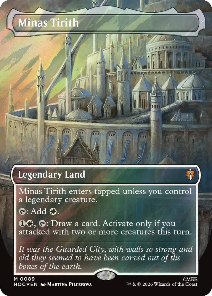 Minas Tirith (Borderless) (Surge Foil) 89 The Hobbit: Eternal-Legal Holo NM/M