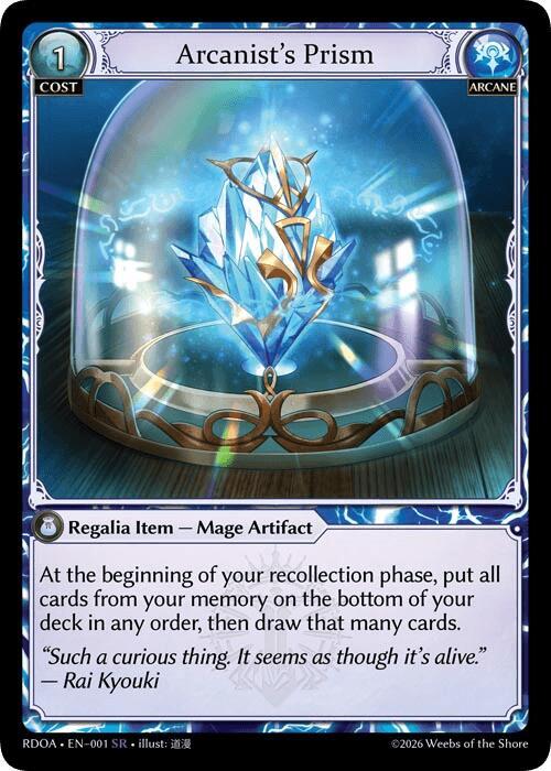 Arcanist's Prism 001 Super Rare Radiant Origins NM