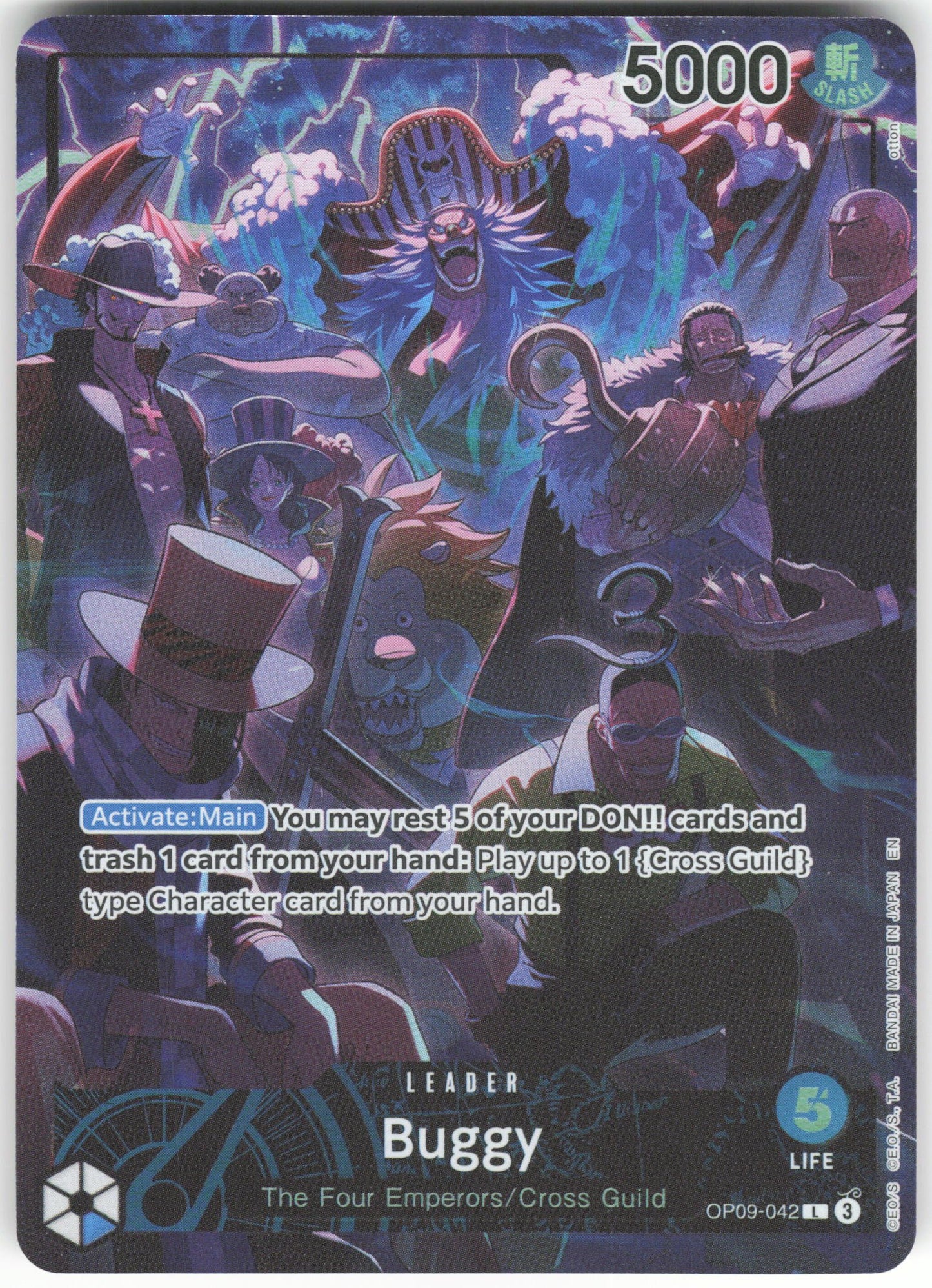 Buggy (English Version 2nd Anniversary Set) L One Piece Promotion Cards OP09-042 NM