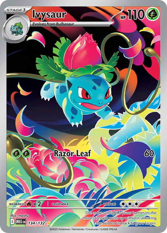 Ivysaur 134/132 Illustration Rare Mega Evolution NM/M