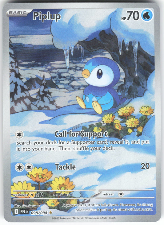 Piplup - Illustration Rare ME02: Phantasmal Flames 098/094 NM