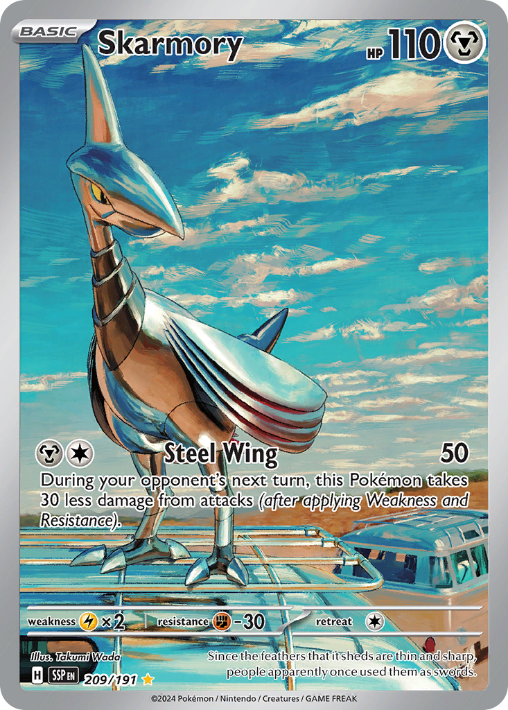 Skarmory 209/191 Illustration Rare Surging Sparks NM/M