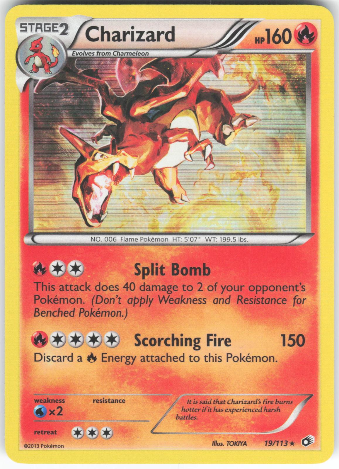Charizard 19/113 Holo Rare Legendary Treasures LP