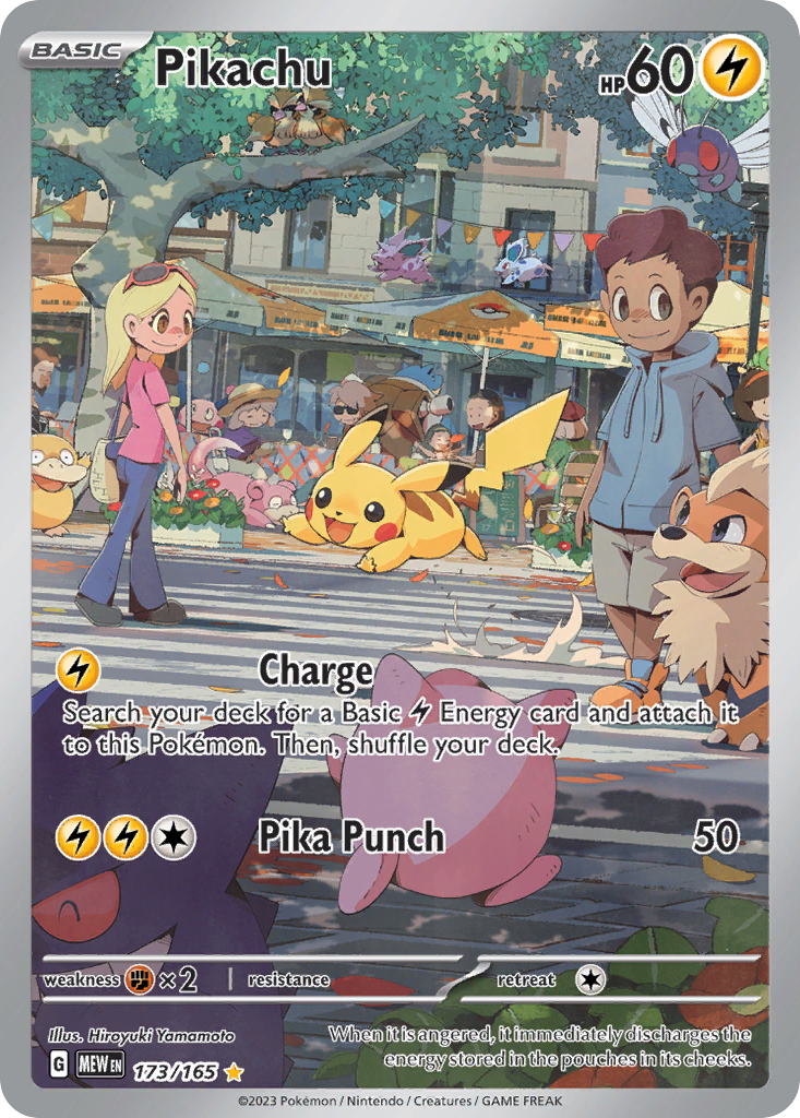 Pikachu 173/165 Illustration Rare Holo 151 NM/M