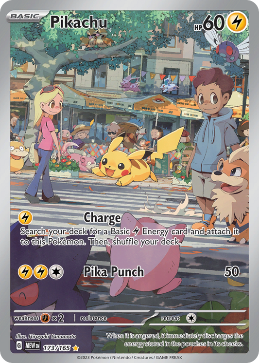 Pikachu 173/165 Illustration Rare Holo 151 NM/M