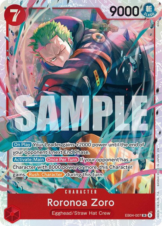 Roronoa Zoro EB04-007 Super Rare Adventure on Kami's Island NM/M
